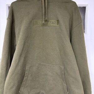 American Eagle Outfitters Men's Olive Green  Hoodie